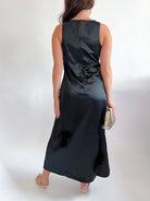 Francesca Satin Maxi Dress - Swoon Boutique New Orleans