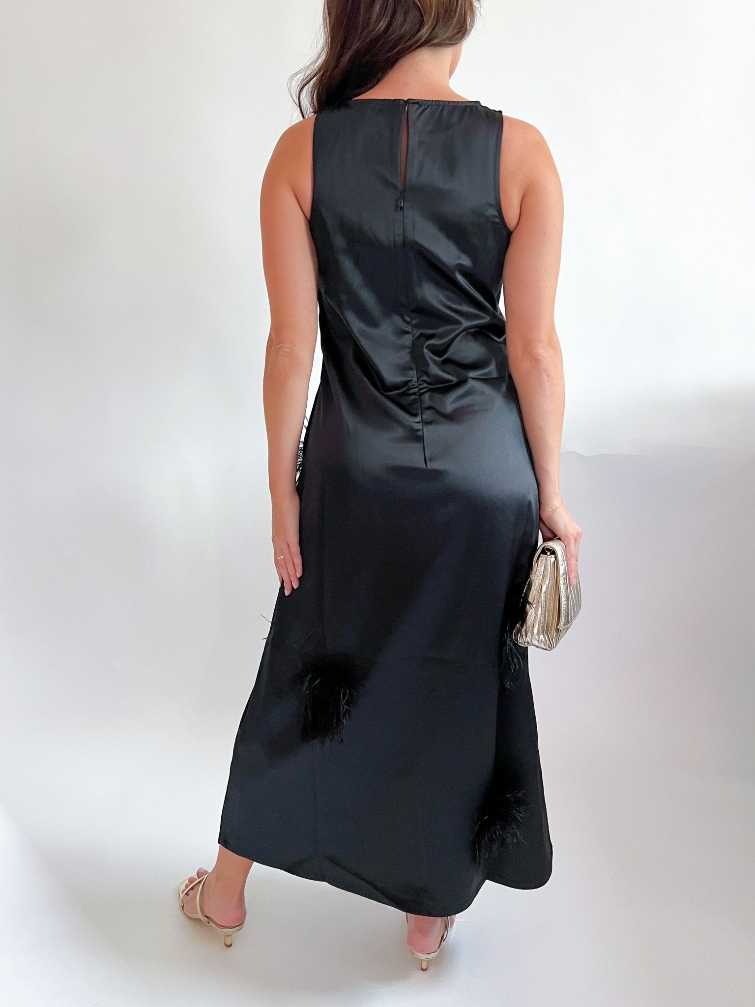 Francesca Satin Maxi Dress - Swoon Boutique New Orleans
