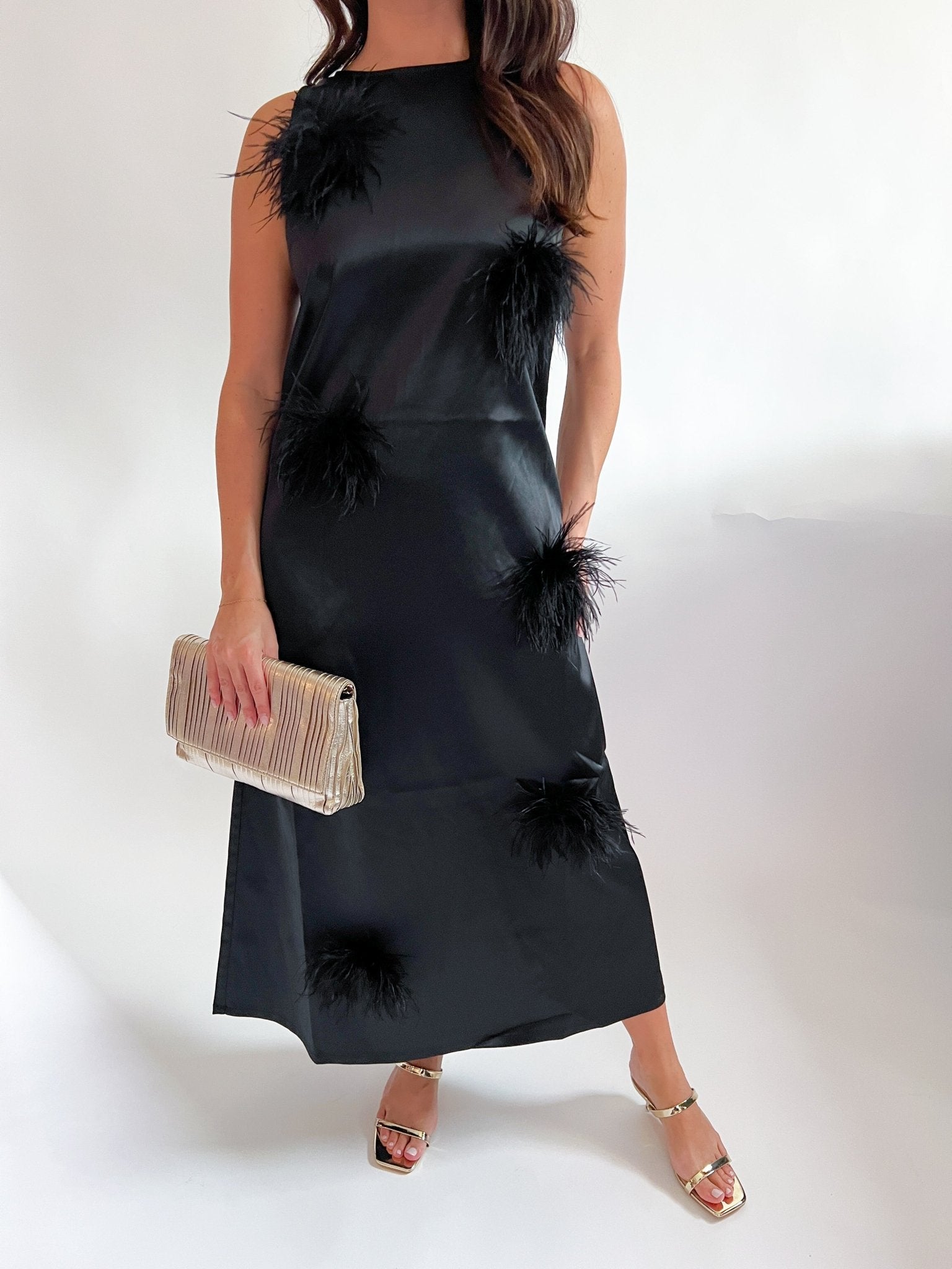 Francesca Satin Maxi Dress - Swoon Boutique New Orleans