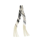 Multicolor frilly scarf with fringe trim
