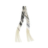 Multicolor frilly scarf with fringe trim