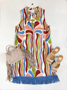 Fringe Hem Sheath Dress - Swoon Boutique New Orleans