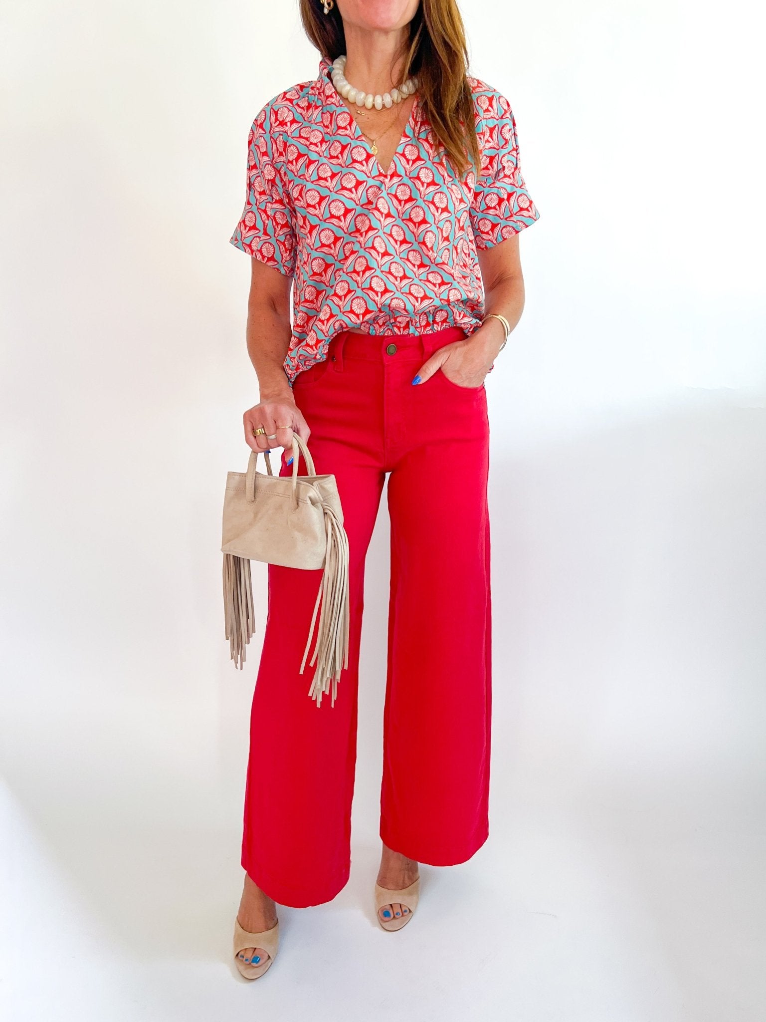 Full Length Wide Leg Jeans - Swoon Boutique New Orleans