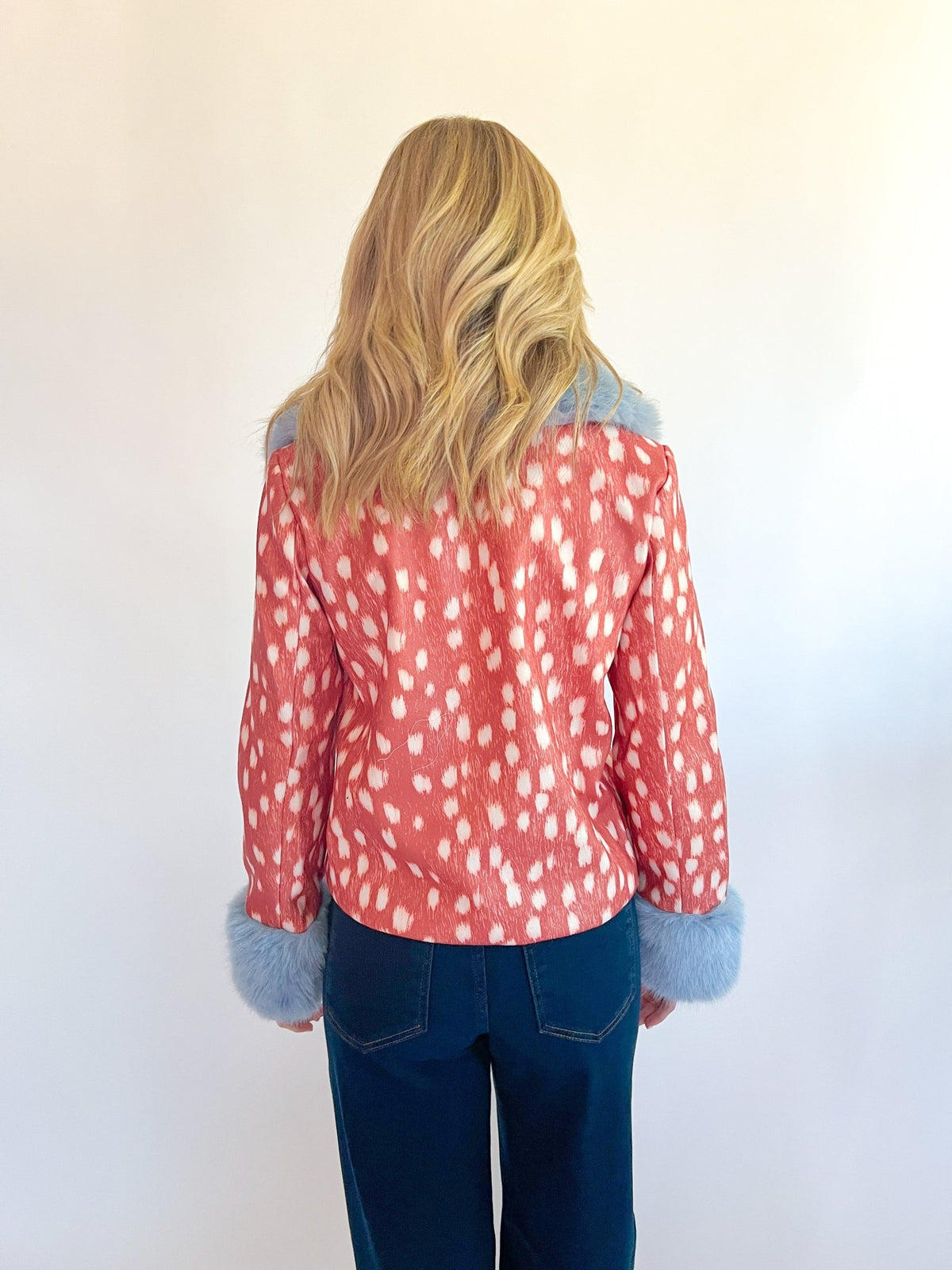 Fur Trim Spotted Jacket - Swoon Boutique New Orleans