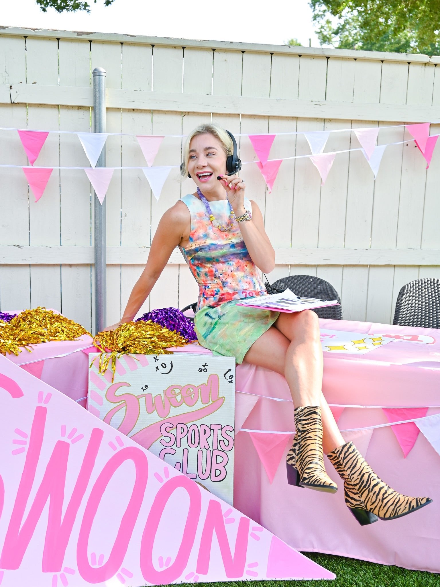 Game Day Football Mural Dress - Swoon Boutique New Orleans