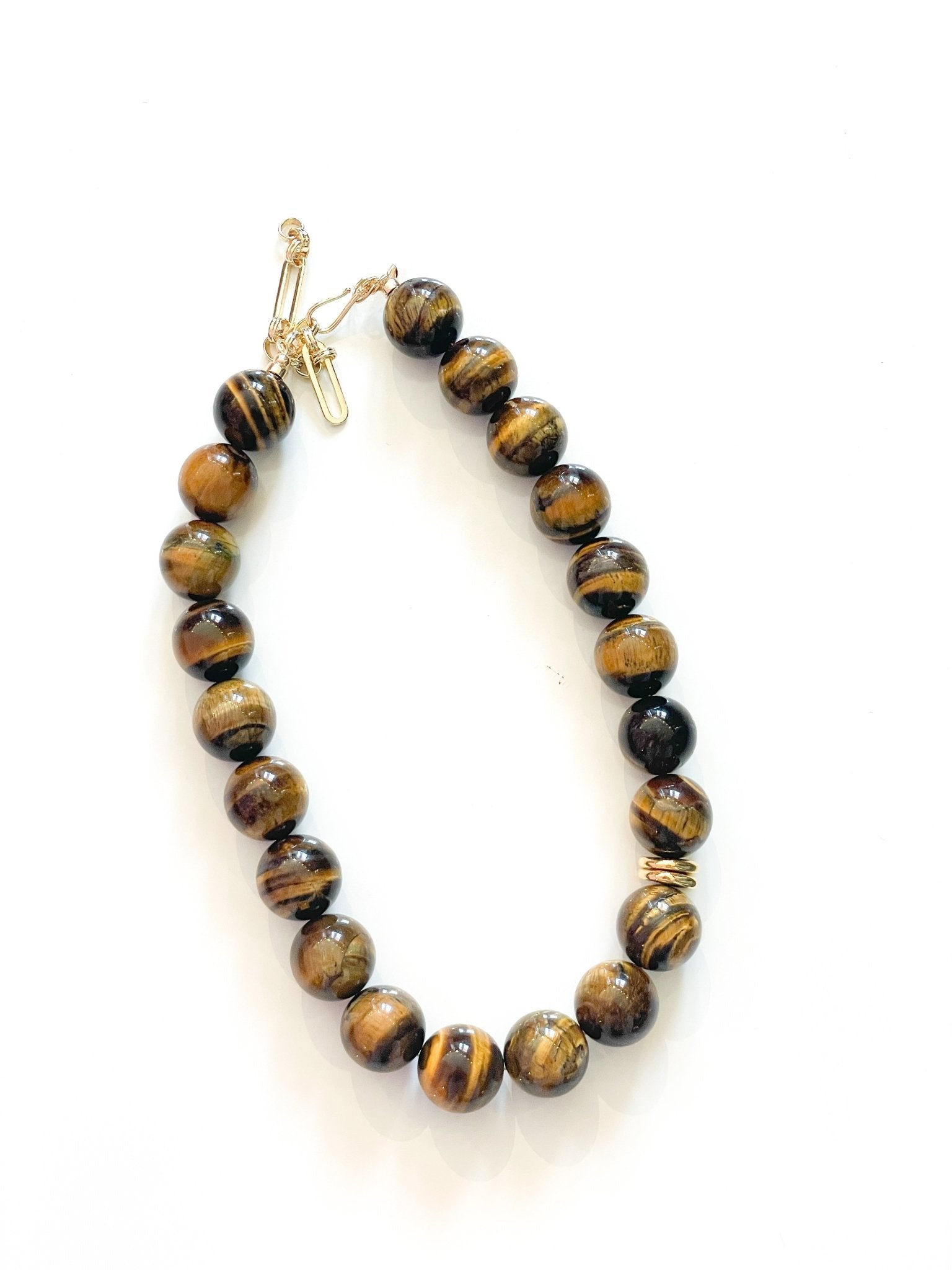 Gemma Tiger Eye Bead Necklace - Swoon Boutique New Orleans