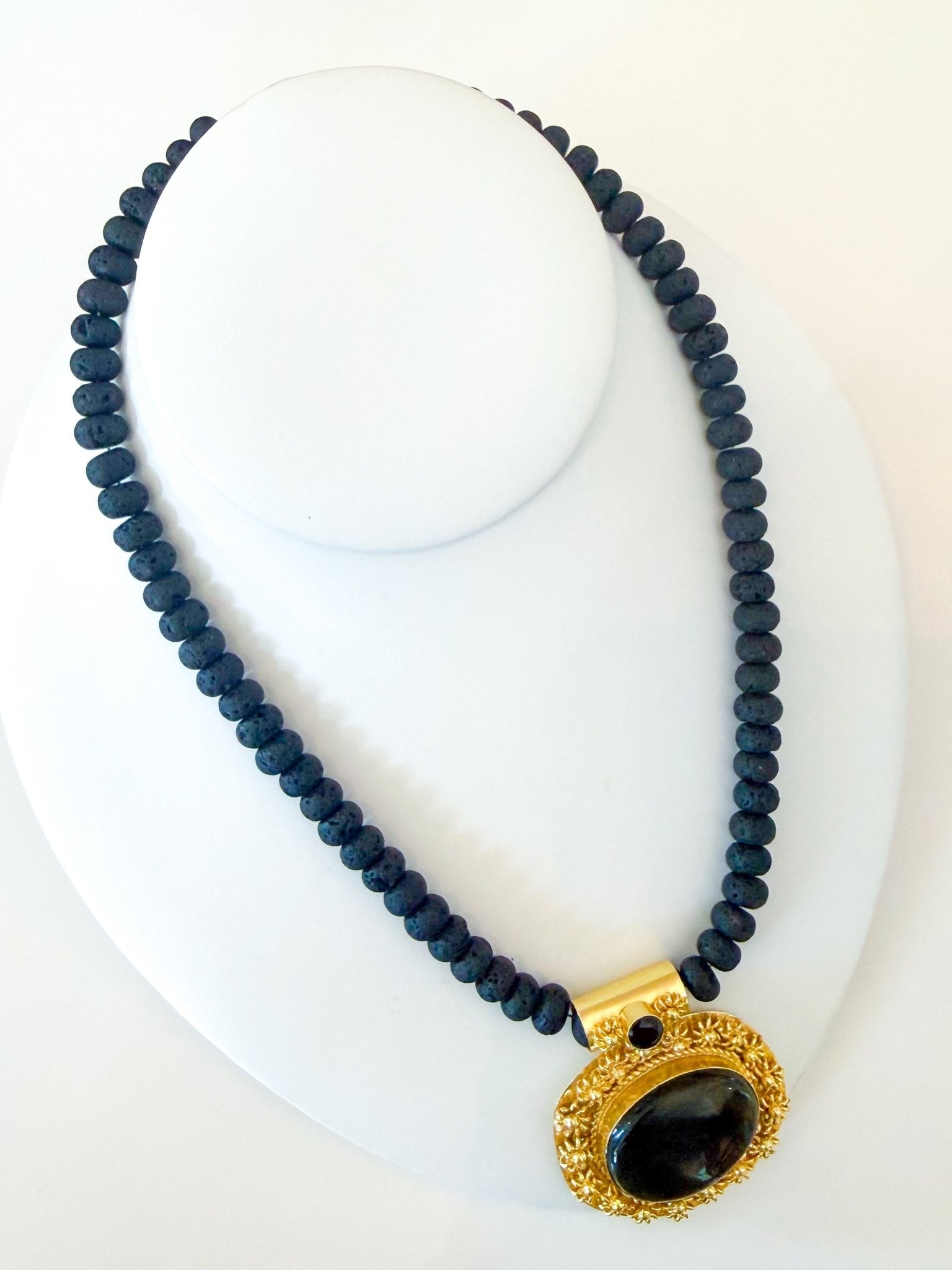 Gemstone Pendant Beaded Necklace - Swoon Boutique New Orleans