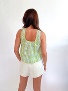 Geometric Print Cropped Top - Swoon Boutique New Orleans