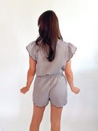 Gingham Ruffle Hem Shorts - Swoon Boutique New Orleans