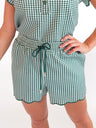 Gingham Ruffle Hem Shorts - Swoon Boutique New Orleans