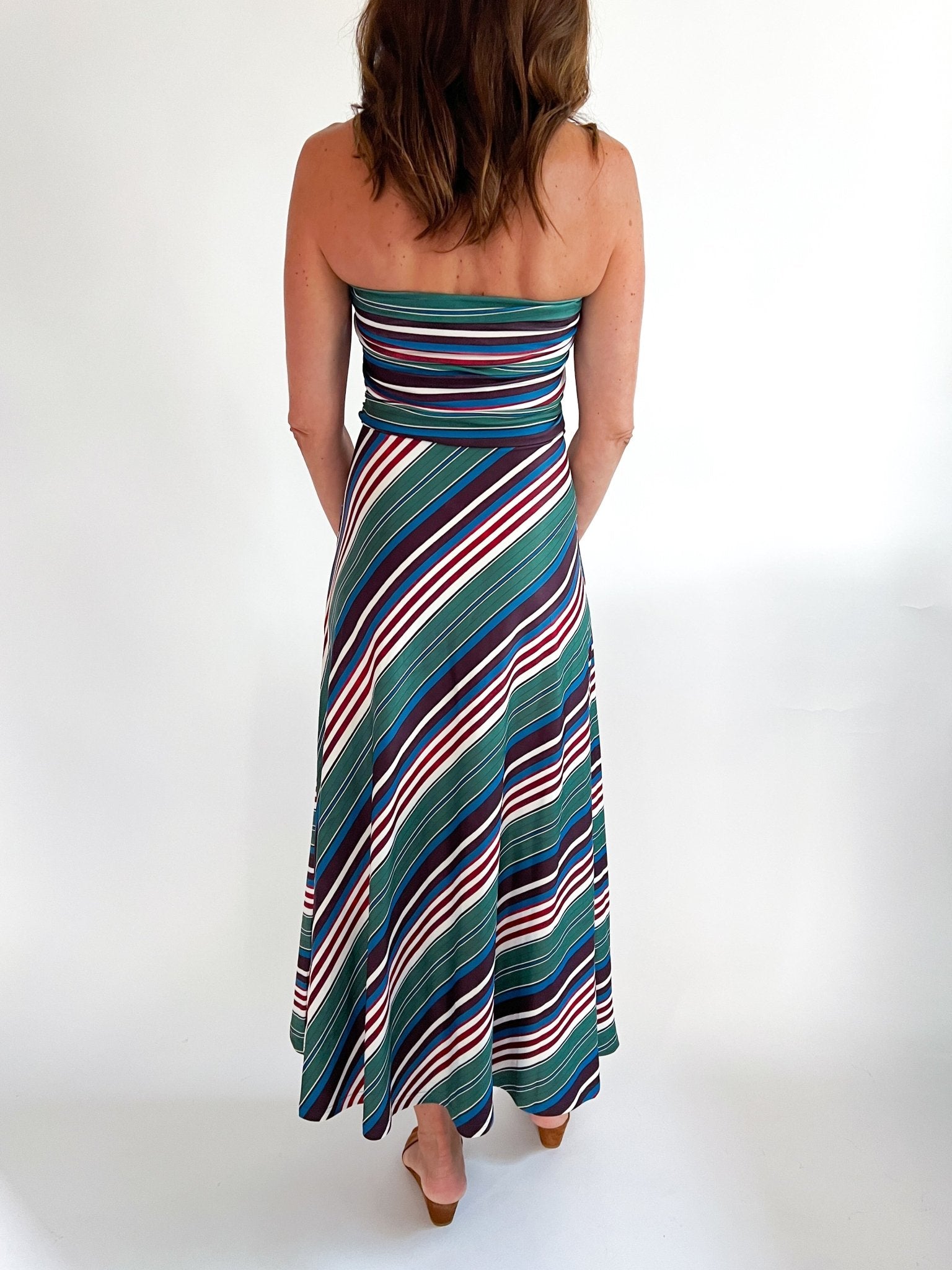 Gloria Stripe Midi Dress - Swoon Boutique New Orleans