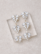 Gold Palm Diamond Drop Holiday Earrings - Swoon Boutique New Orleans