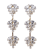 Gold Palm Diamond Drop Holiday Earrings - Swoon Boutique New Orleans