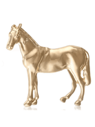 Yellow-gold pony-shaped brooch pin