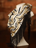 Green & Black Paisley Fringe Scarf - Swoon Boutique New Orleans