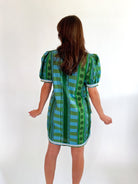Green Mixed Stripe Mini Dress - Swoon Boutique New Orleans