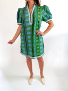 Green Mixed Stripe Mini Dress - Swoon Boutique New Orleans