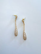 CZ drop earrings with sparkle detail