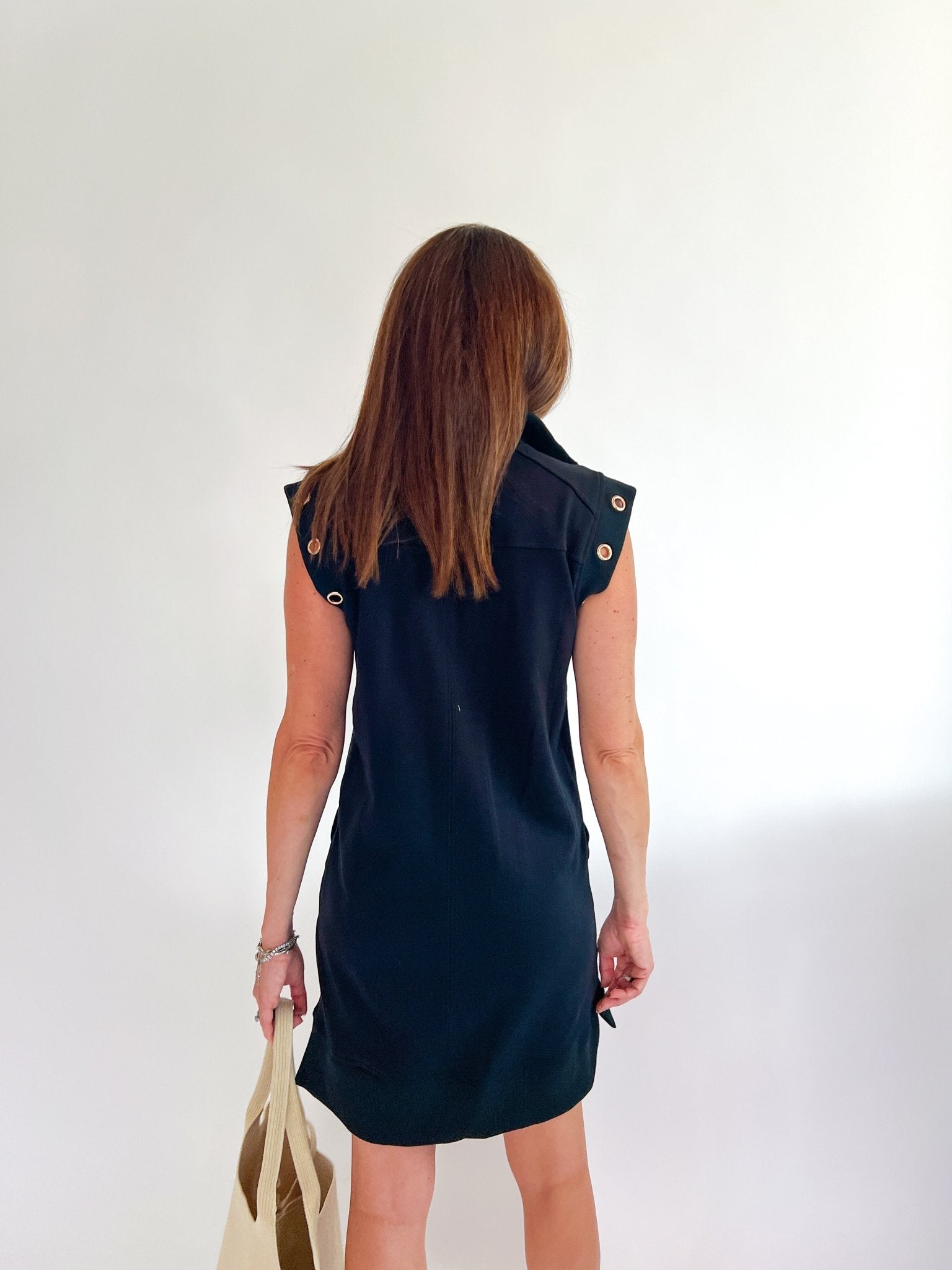 Grommet Detail Mini Dress - Swoon Boutique New Orleans