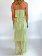 Halter Neck Ruffled Maxi Dress - Swoon Boutique New Orleans