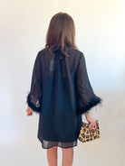 Harley Feather Trim Dress - Swoon Boutique New Orleans