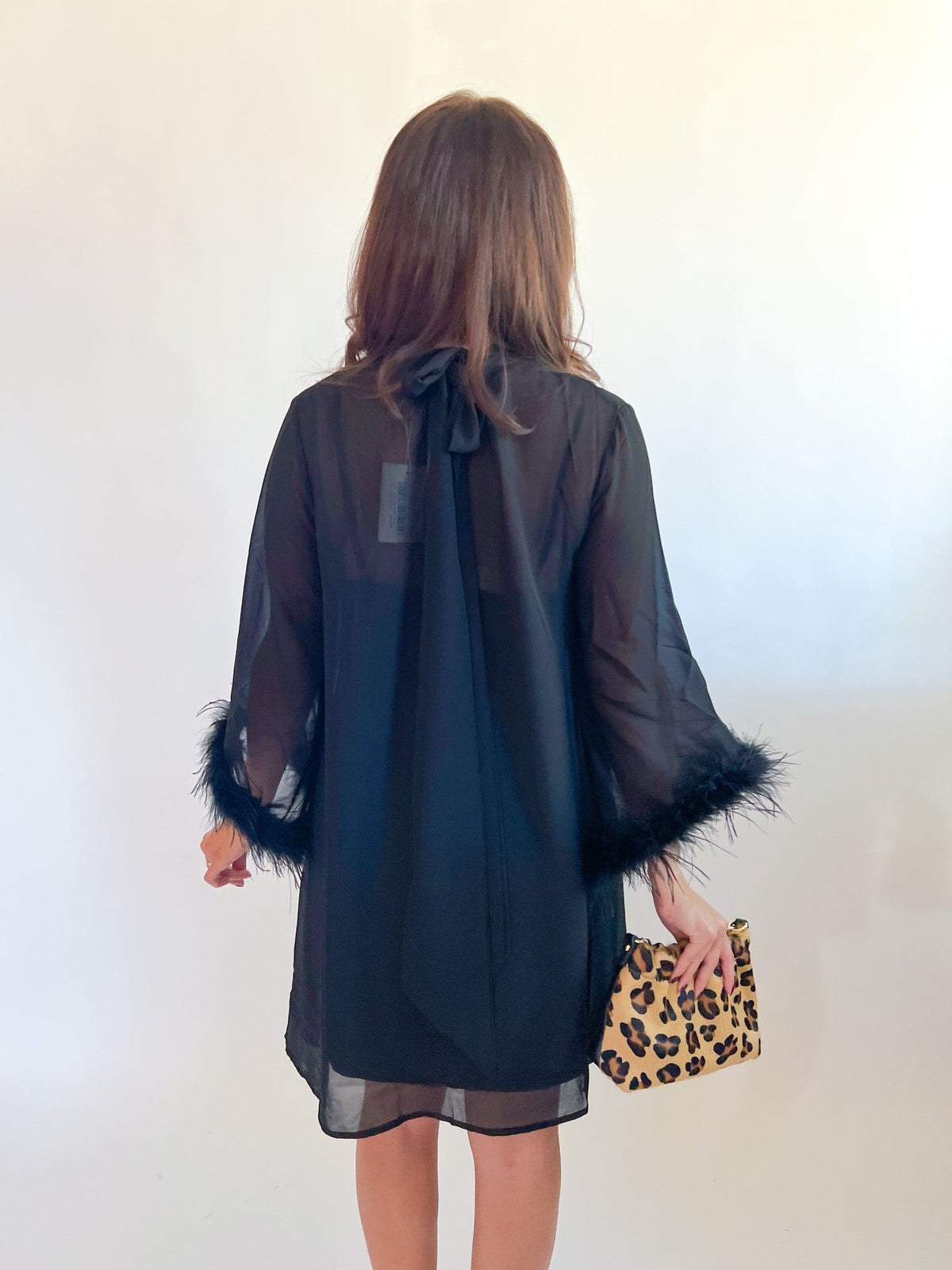 Harley Feather Trim Dress - Swoon Boutique New Orleans