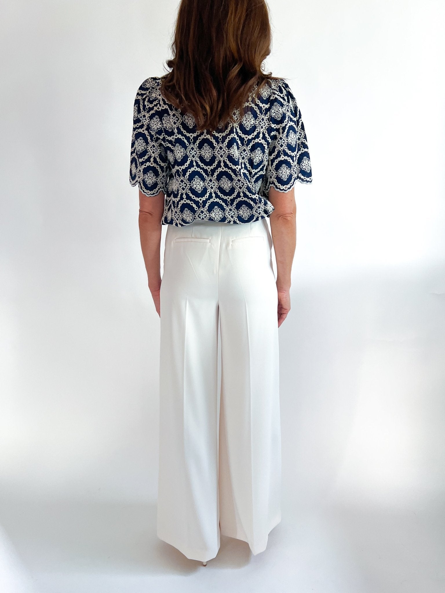 Harper Scallop Lace Blouse - Swoon Boutique New Orleans