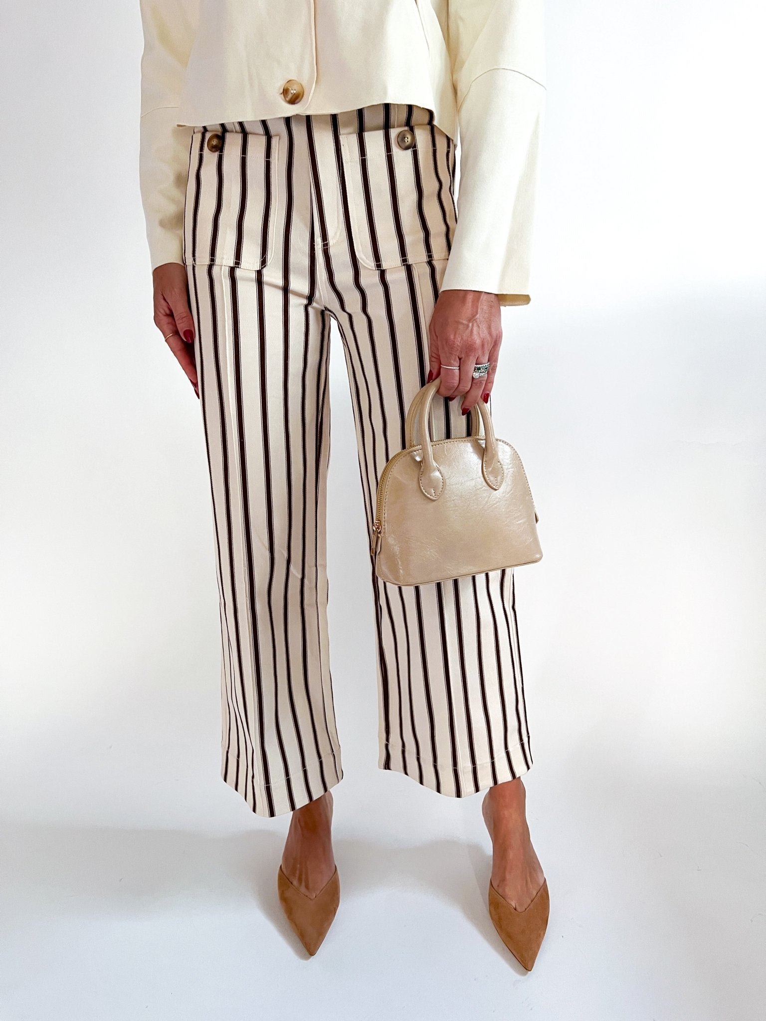 Harper Stripe Wide Leg Pants - Swoon Boutique New Orleans