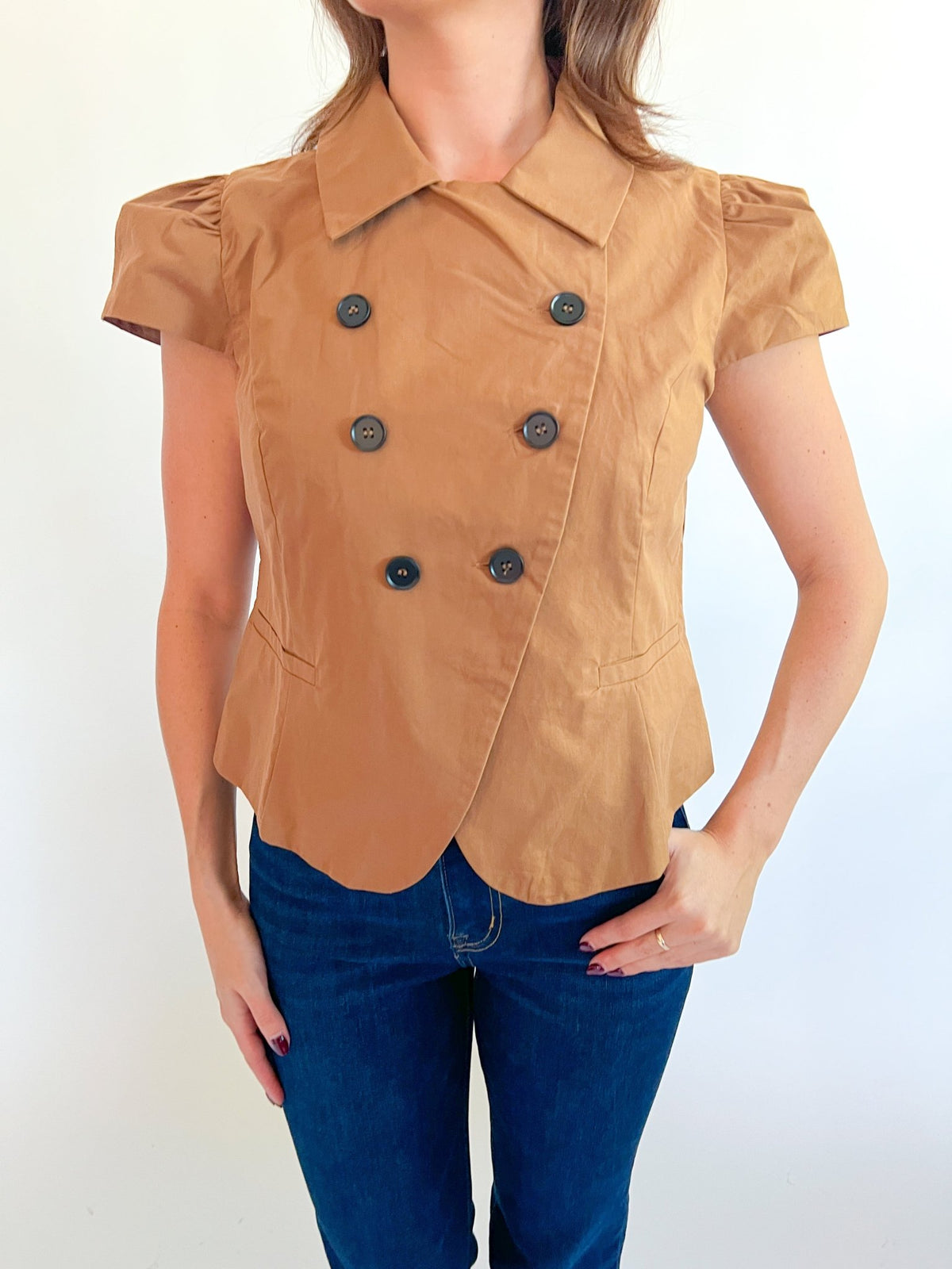 Hazel Double-Breasted Top - Swoon Boutique New Orleans