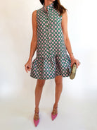 High Neck Trim Dress - Swoon Boutique New Orleans