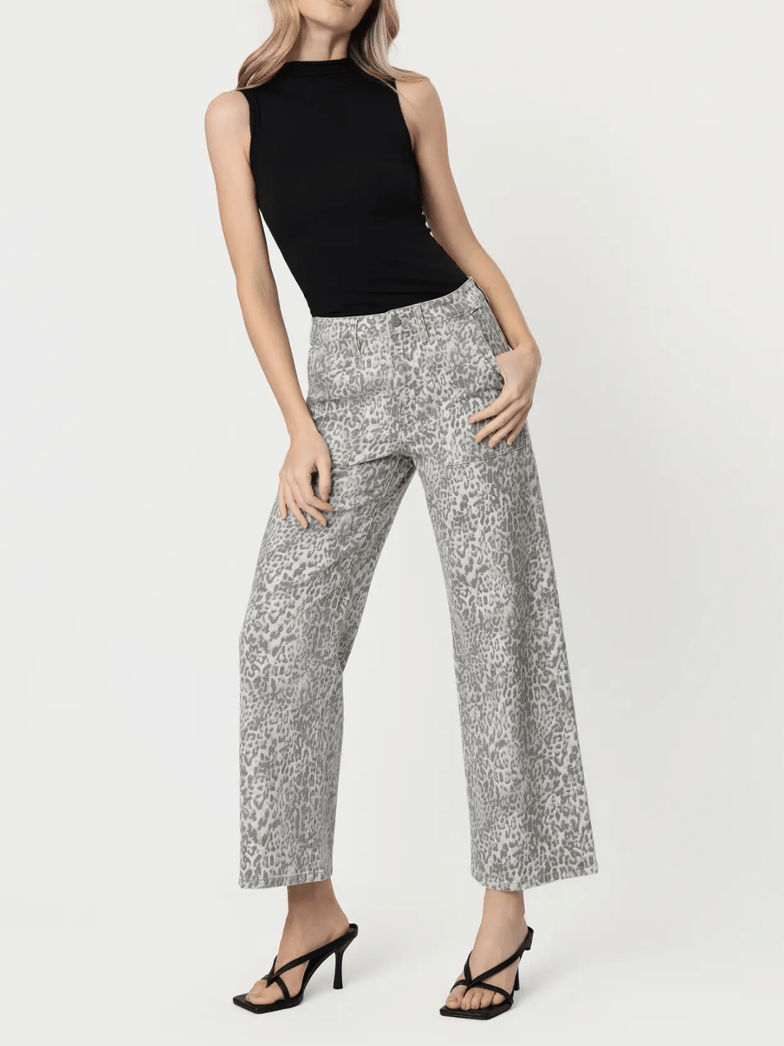 High Rise Leopard Print Jeans - Swoon Boutique New Orleans