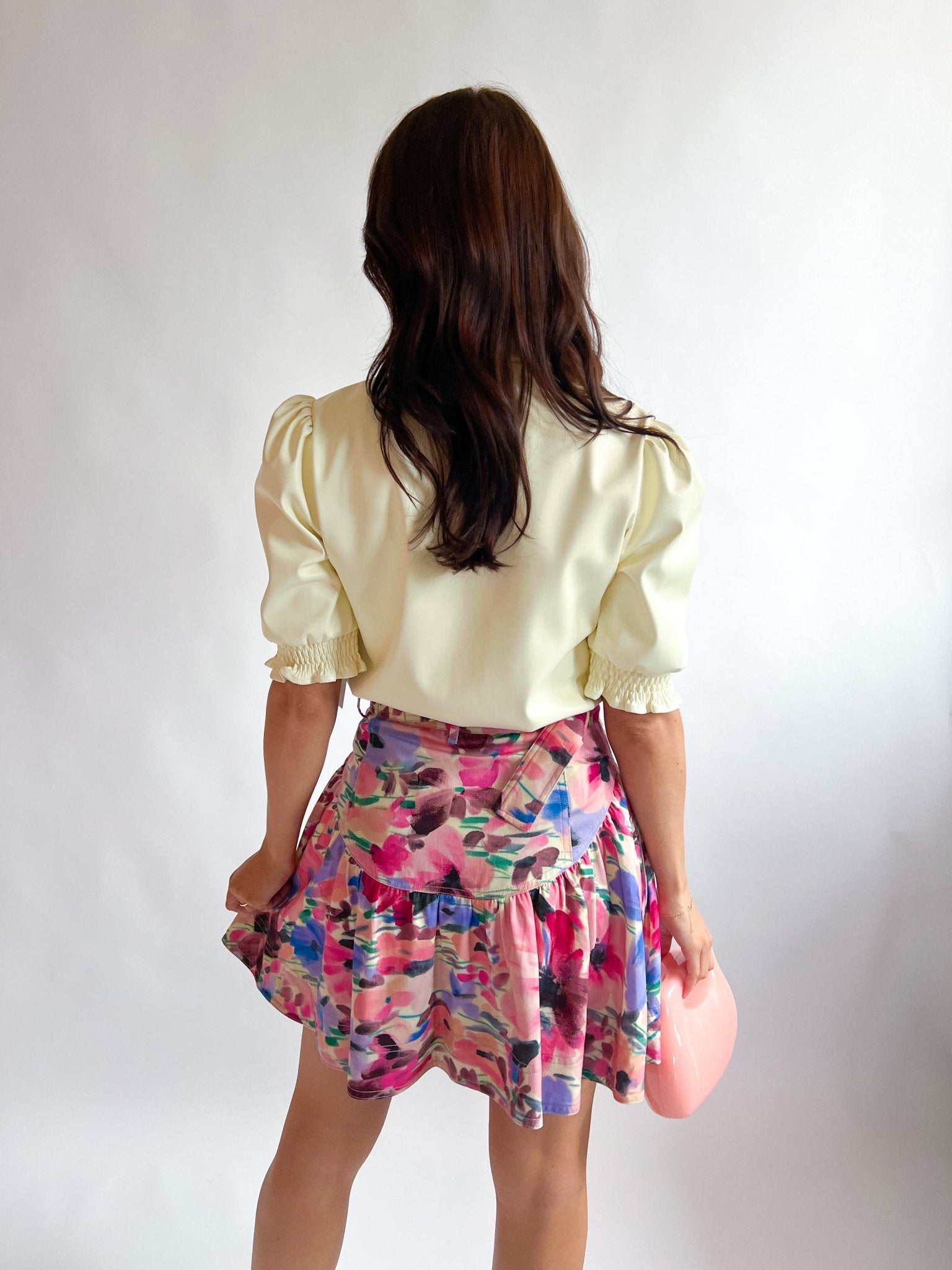 Isla Print Denim Skirt - Swoon Boutique New Orleans