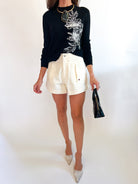 Itzel Floral Embroidery Knit Top - Swoon Boutique New Orleans