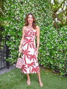 Ivory Printed Midi Dress - Swoon Boutique New Orleans