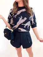 Jaguar Intarsia Sweater - Swoon Boutique New Orleans