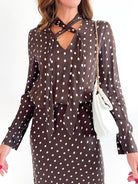 Janine Tie Neck Top - Swoon Boutique New Orleans