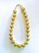 Gold beaded necklace