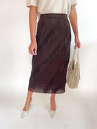 Kelly Plisse Fringe Skirt - Swoon Boutique New Orleans