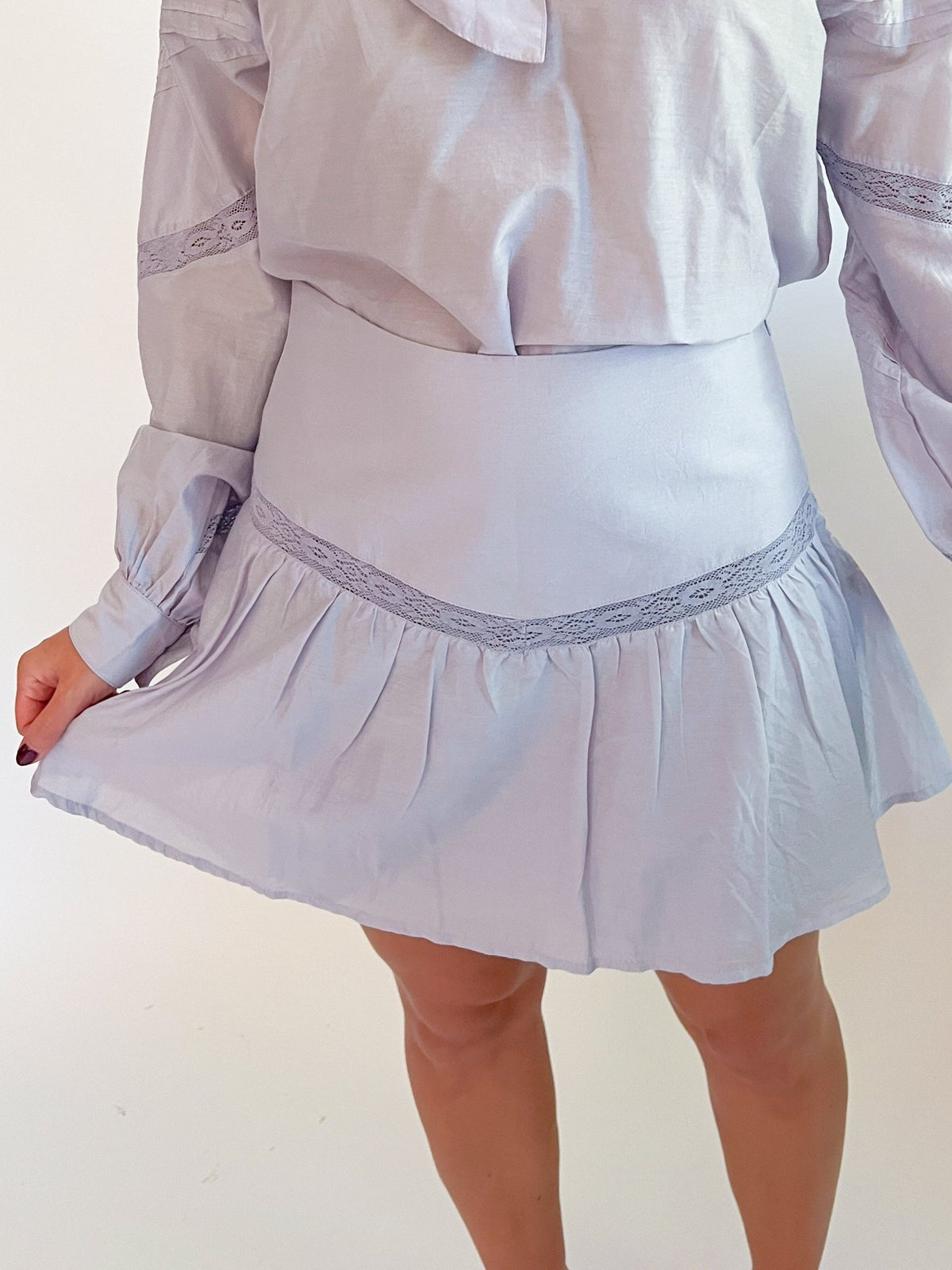 Kendall Drop Waist Mini Skirt - Swoon Boutique New Orleans