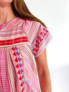 Kimberly Pink Multi Stripe Top - Swoon Boutique New Orleans