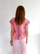 Kimberly Pink Multi Stripe Top - Swoon Boutique New Orleans
