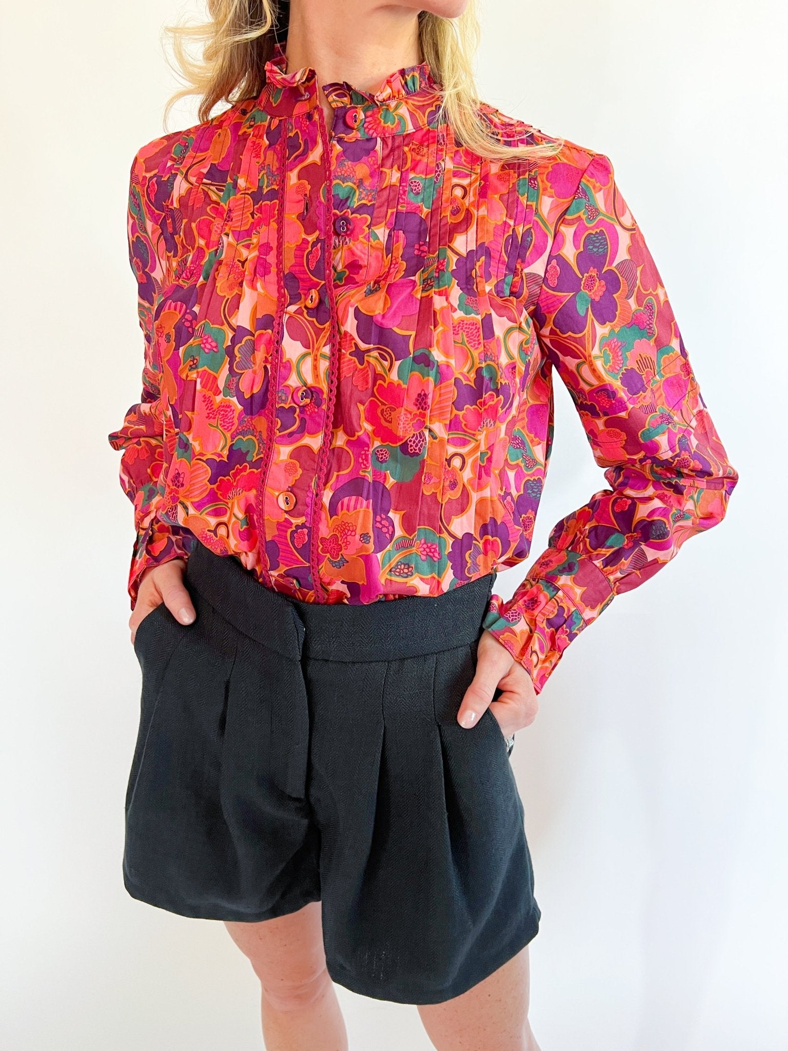 Kourtney Pleated Shorts - Swoon Boutique New Orleans