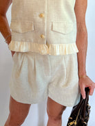 Kourtney Pleated Shorts - Swoon Boutique New Orleans