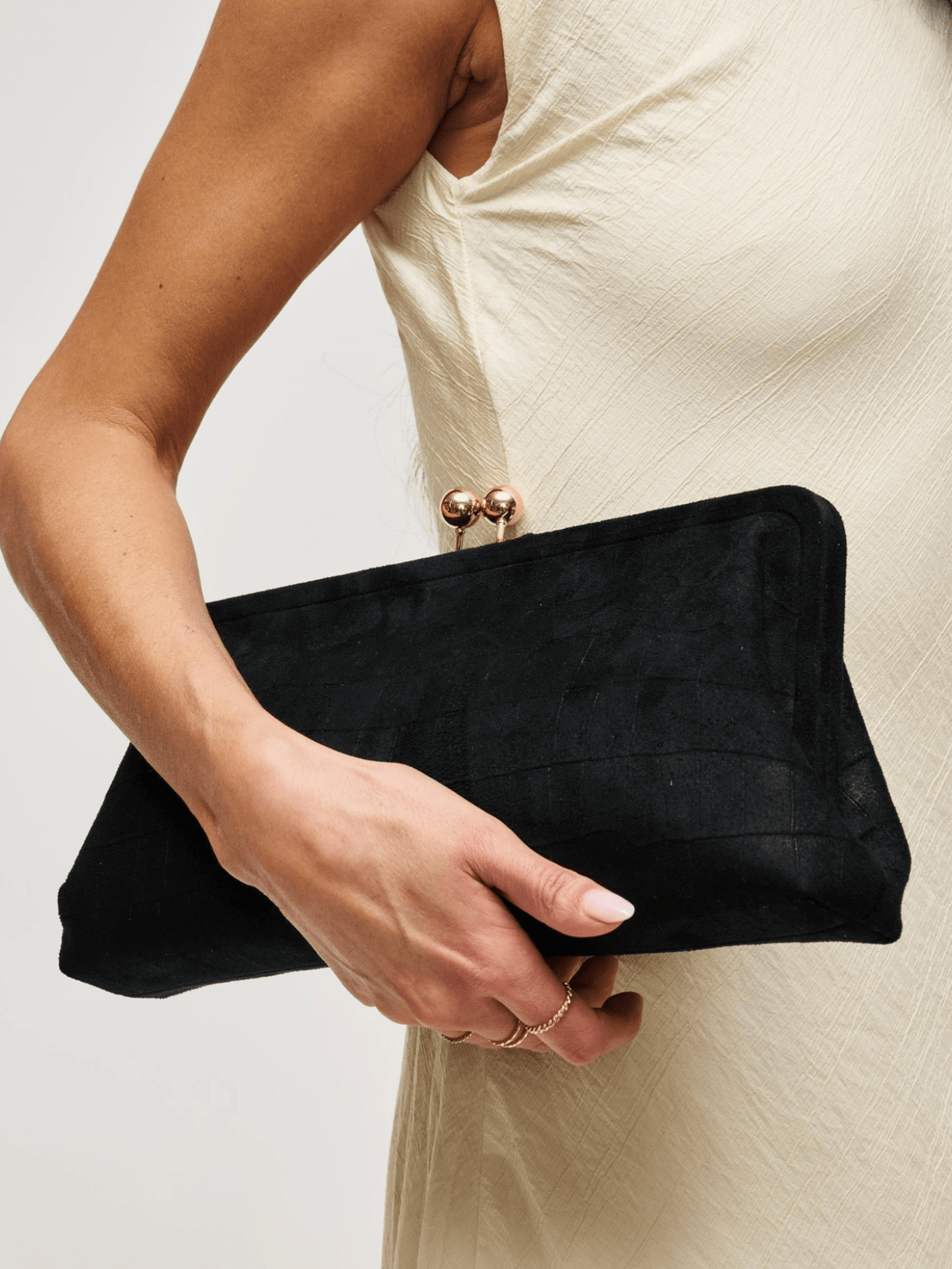 Kristin Faux Suede Clutch - Swoon Boutique New Orleans