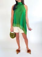 Lace Trim Satin Halter Top - Swoon Boutique New Orleans