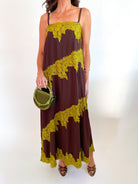Lace Trim Tiered Midi Dress - Swoon Boutique New Orleans