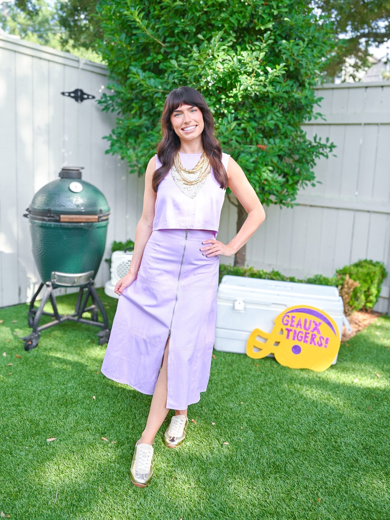 Lavender Denim Crop Top - Swoon Boutique New Orleans