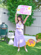 Lavender Zip Front Skirt - Swoon Boutique New Orleans