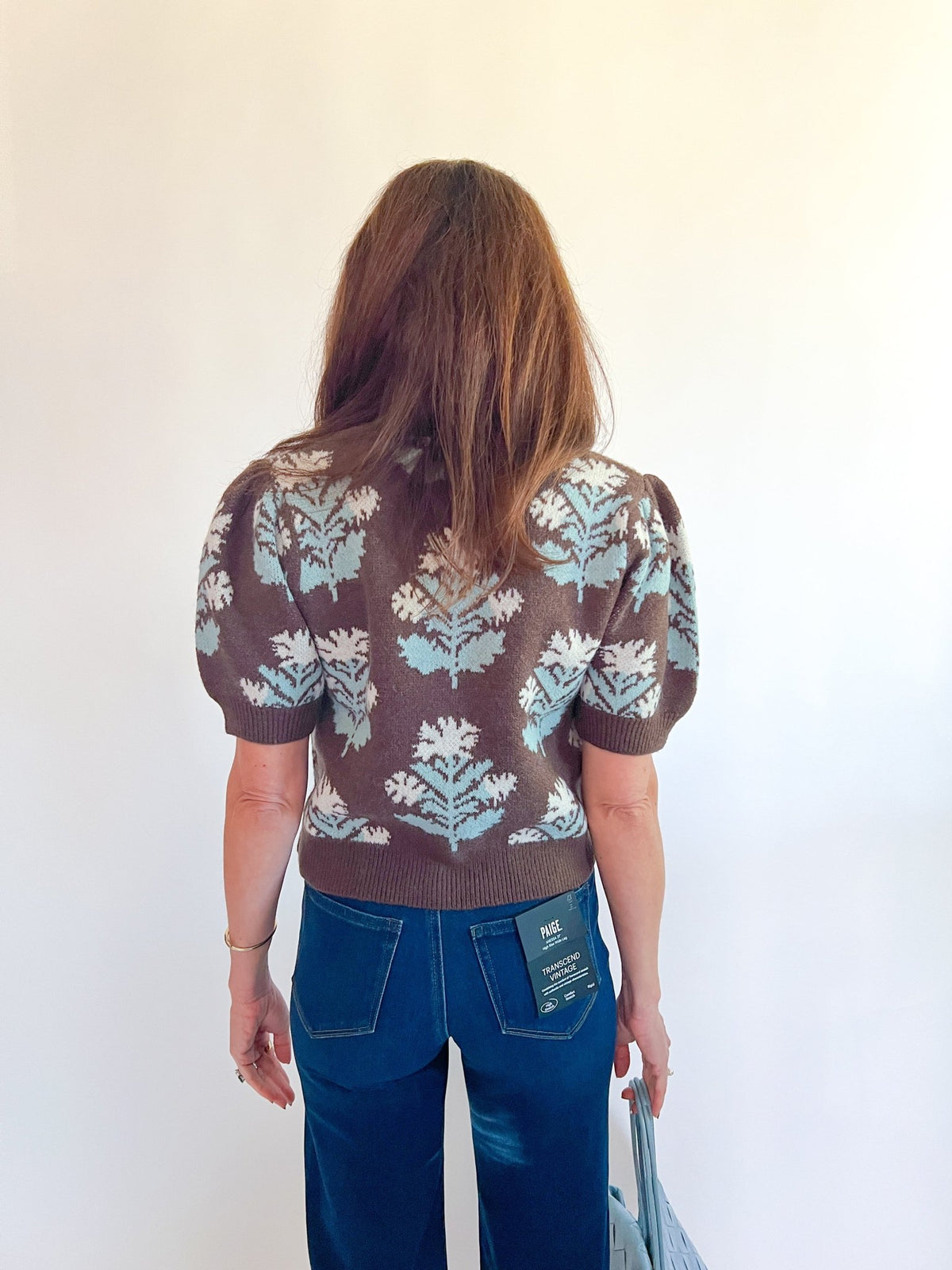Leaf Print Knit Cardigan - Swoon Boutique New Orleans