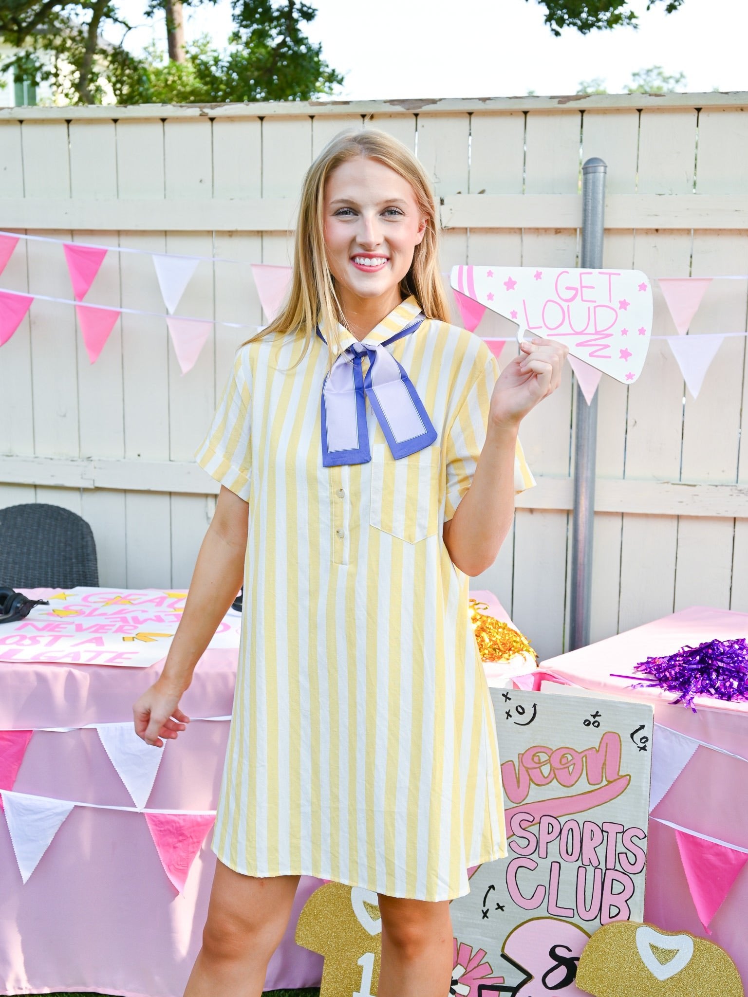 Lemon Striped Shirt Dress - Swoon Boutique New Orleans